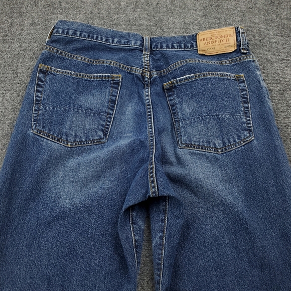Vintage Abercrombie Fitch Jeans 32x32 Y2K Low Rise Bootcut Stone Wash Distressed - Picture 5 of 15